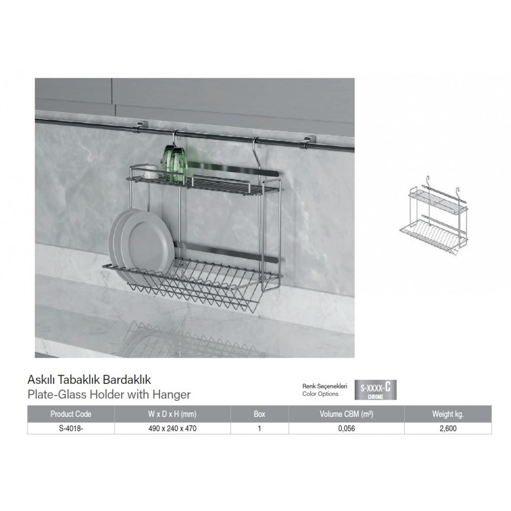 Askılı Tabaklık Bardaklık STARAX S-4018 Askılı Tabaklık Bardaklık STARAX S-4018