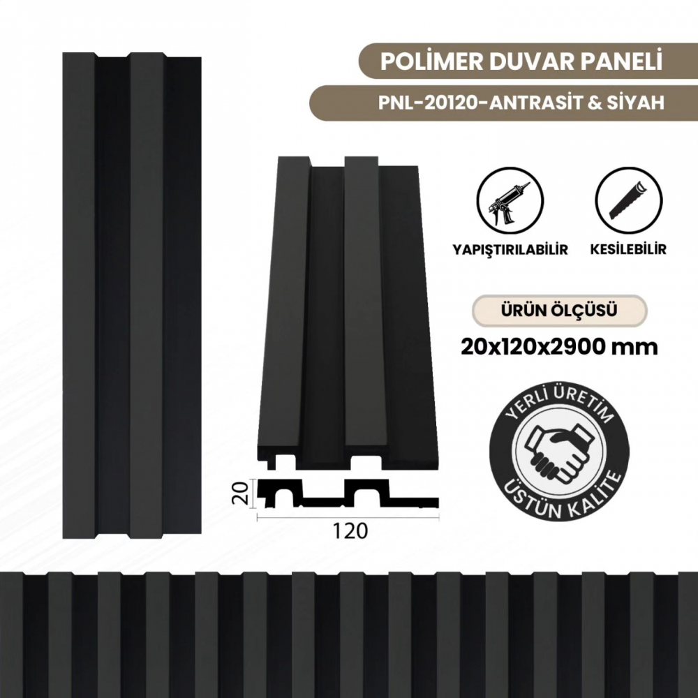 POLİMER PNL-20120-ANTHRACİTE-BLACK 