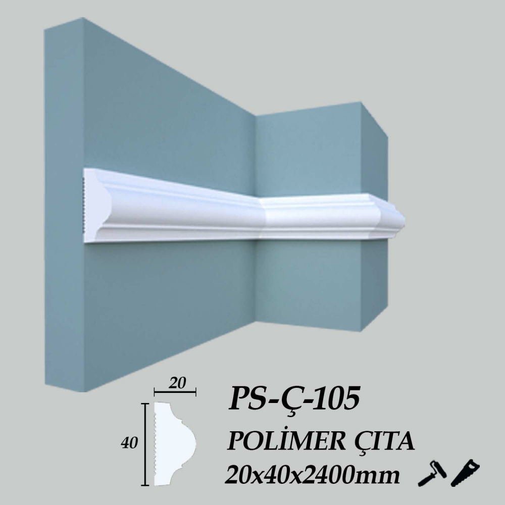 POLİMER DUVAR ÇITASI  PS-Ç-103 & PS-Ç-105  2,40 MT - 1.ADET