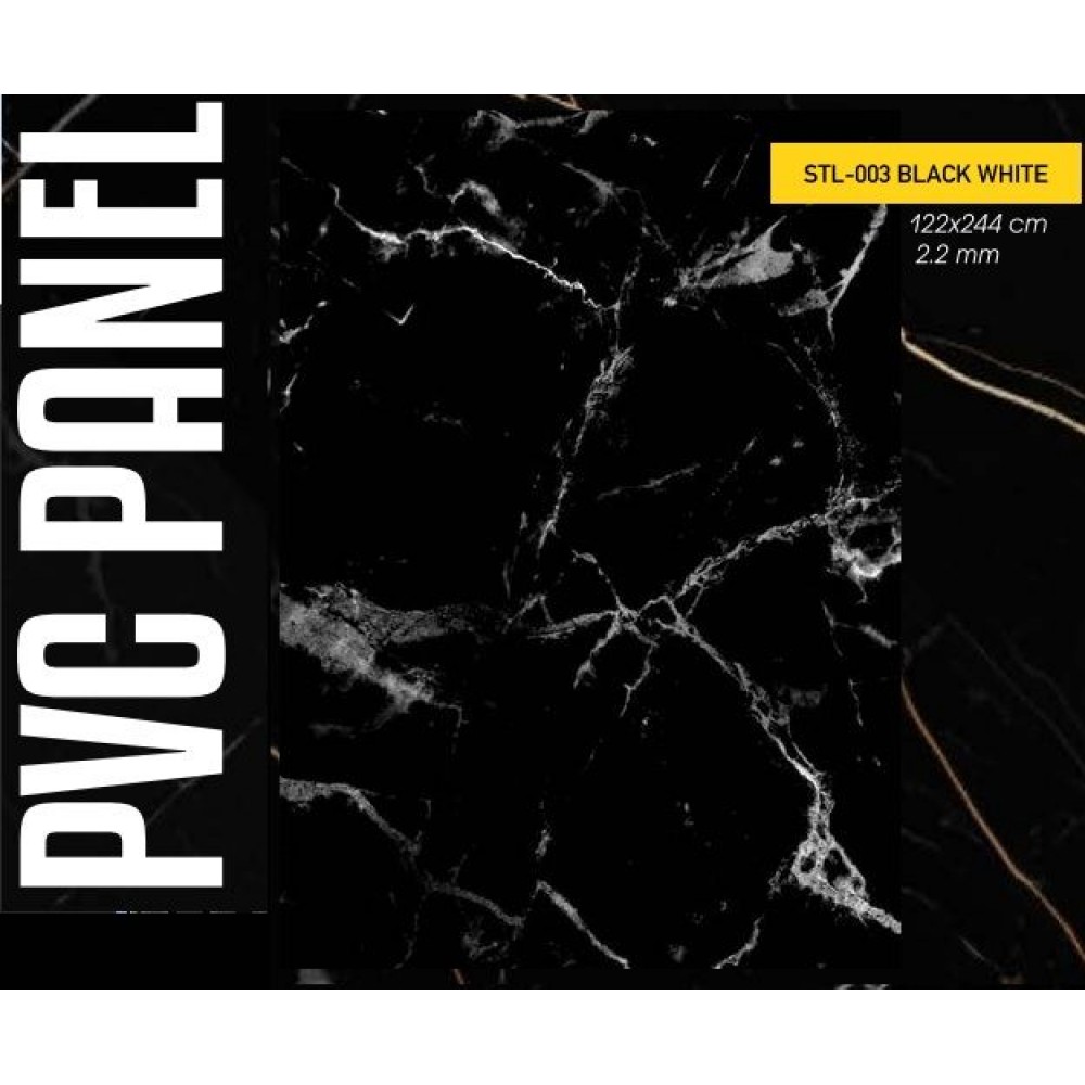 PVC DUVAR PANELİ BLACK WHİTE