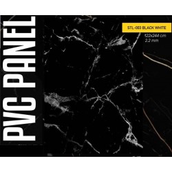 PVC DUVAR PANELİ BLACK WHİTE