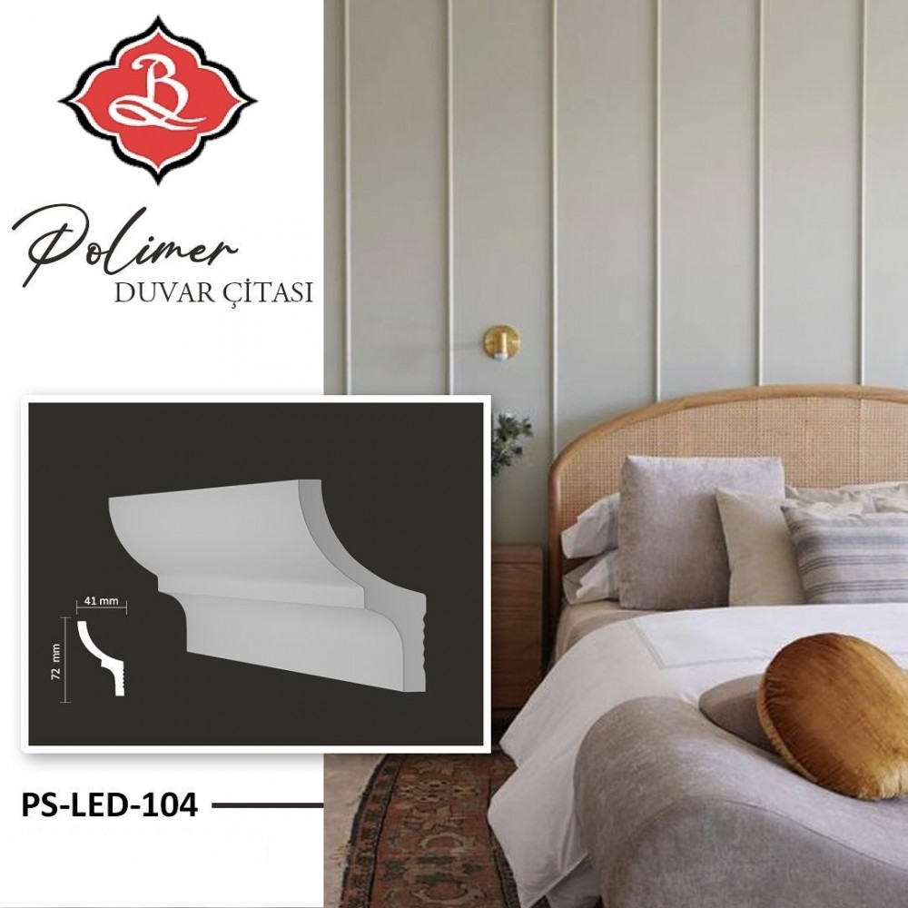 POLİMER PROFİL LED PS-LED-104 2,40 MT 1.ADET
