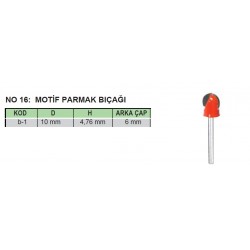 FREZE MOTİF PARMAK BIÇAGI 6mm NO:16