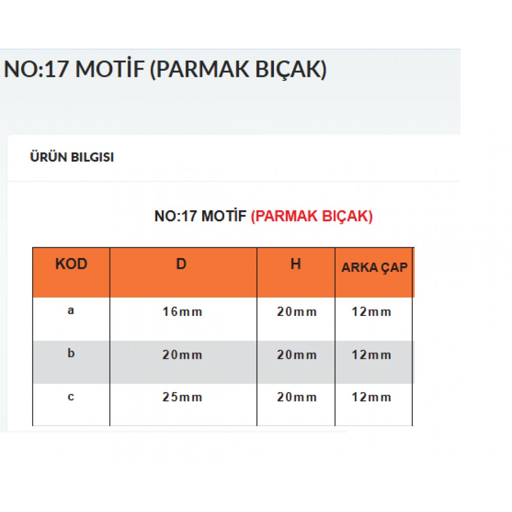 FREZE MOTİF UZUN PARMAK NO:17