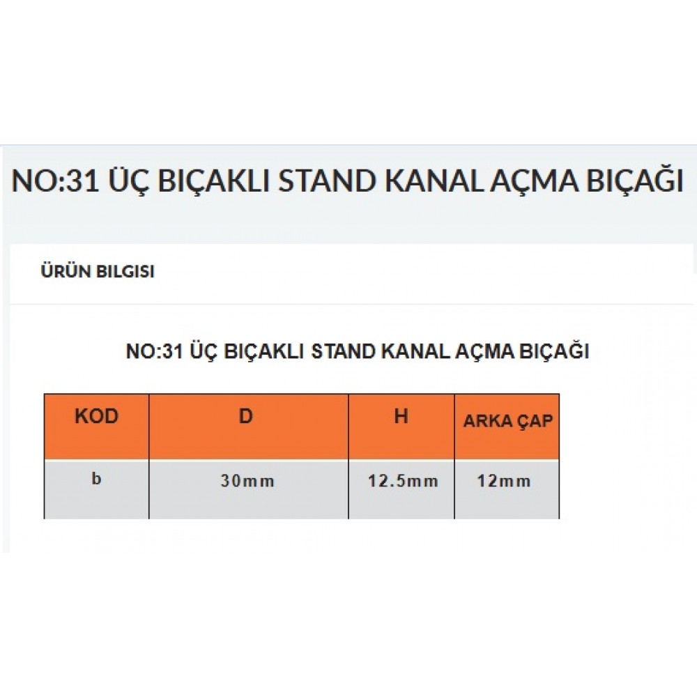 FREZE STAND KANAL AÇMA  NO:31
