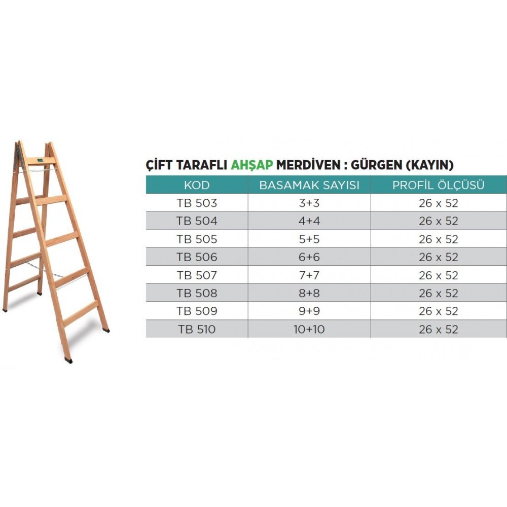 MERDİVEN AHŞAP ÇİFT ÇIKIŞ