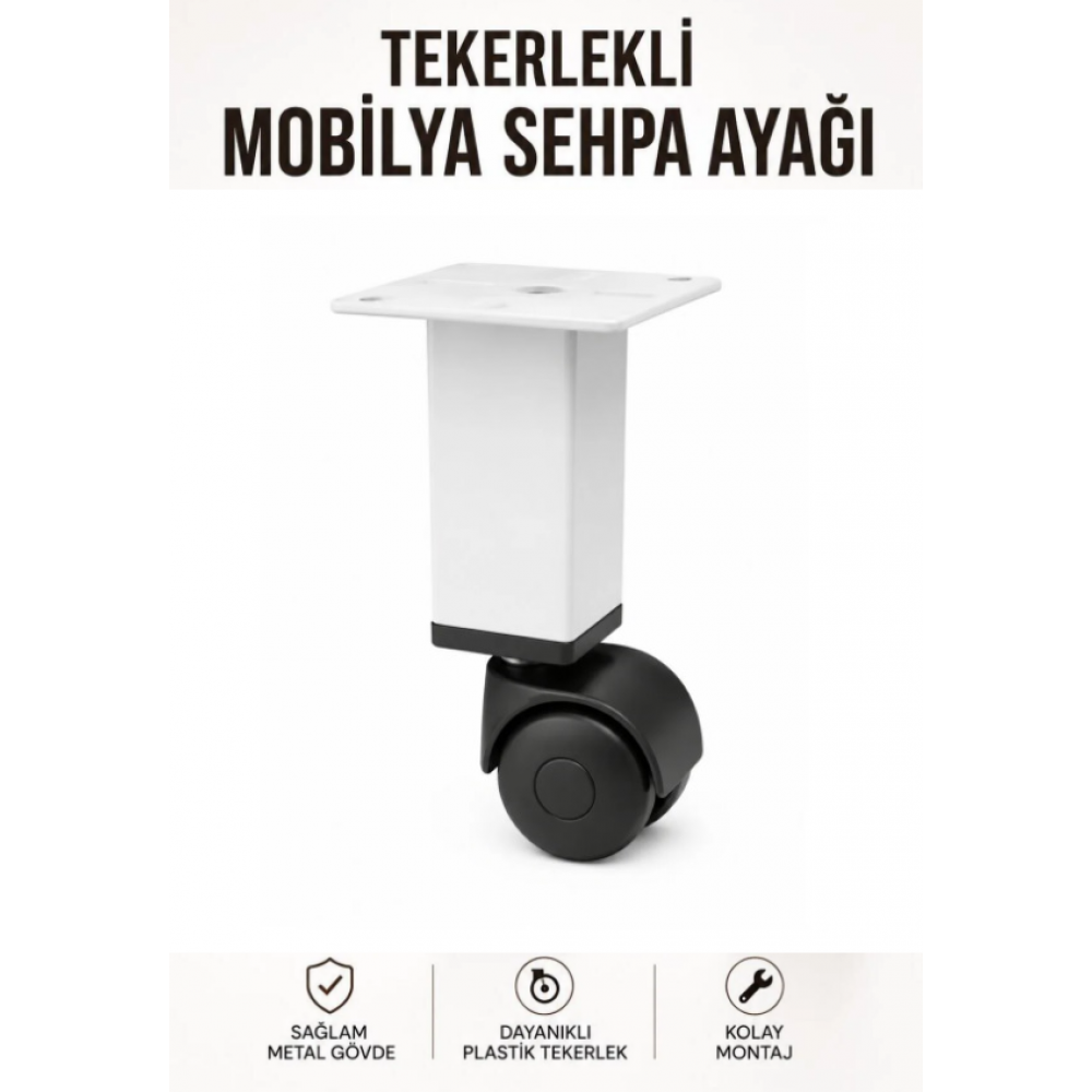 Tekerli sehpa ayağı Akıllı masa ayak tekerli Metal 1.AD Tekerli sehpa ayağı Akıllı masa ayak tekerli Metal 1.AD