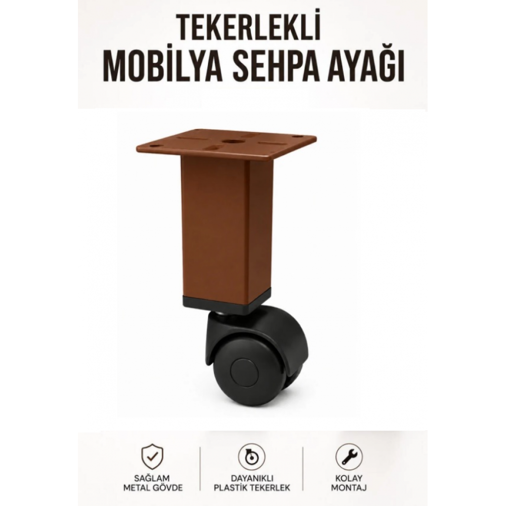 Tekerli sehpa ayağı Akıllı masa ayak tekerli Metal 1.AD Tekerli sehpa ayağı Akıllı masa ayak tekerli Metal 1.AD