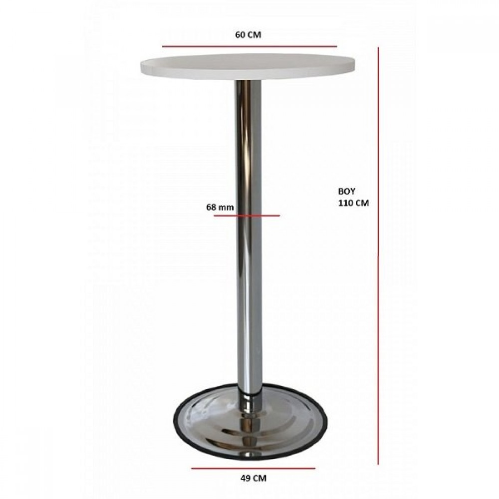 Masa Bar Masası Bistro Cafe Yuvarlak Kokteyl 110 CM 1.tlk