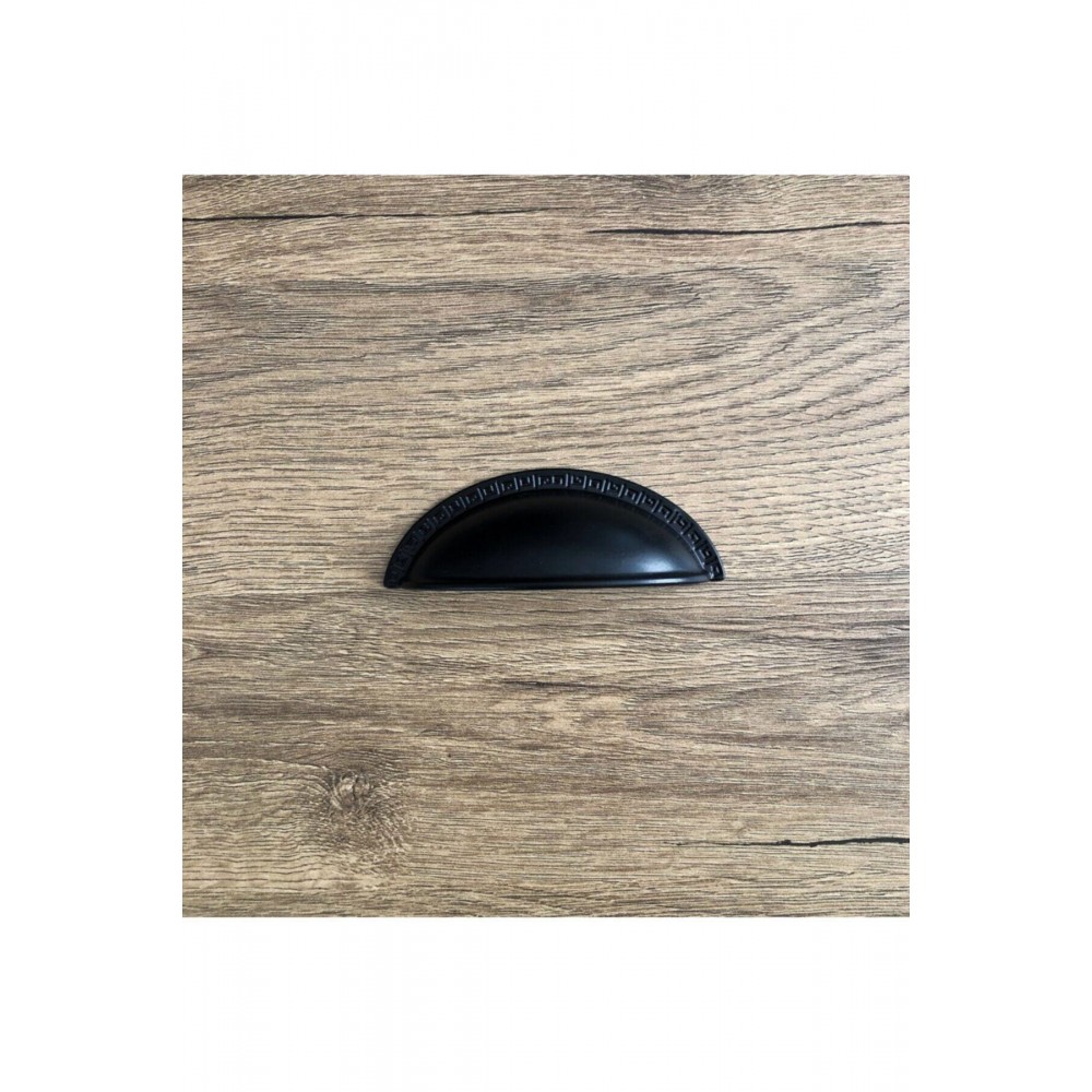 Çanak Kulp Mat Siyah 64mm (6,4cm) Iki Delik Arası Aks.1.ADET