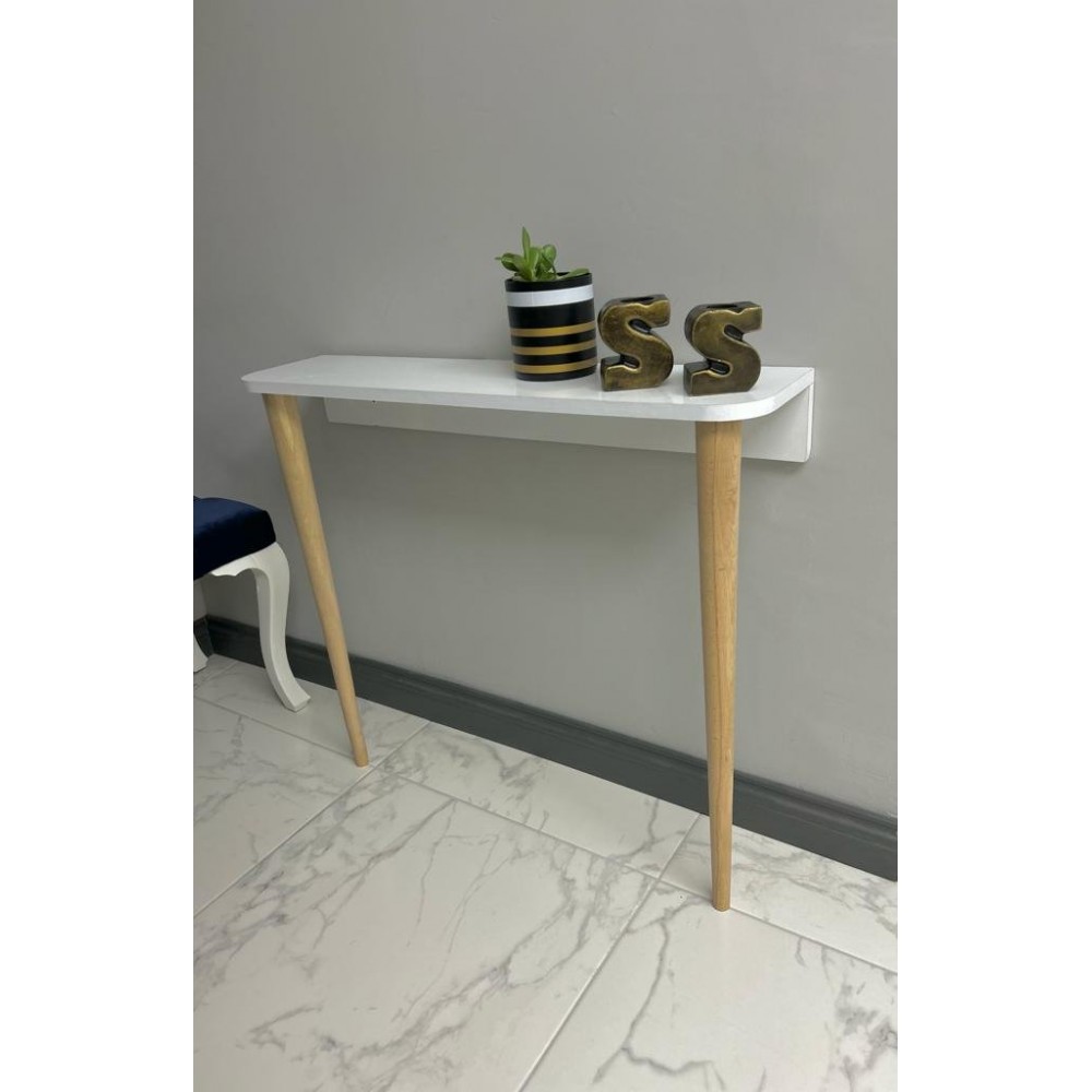 Dresuar Masa Giriş Masası Ahşap Ayak